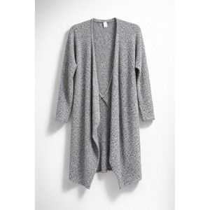 H&M Divided Grey Marled Open Front Cardigan XS Lagenlook Minimalist Cozy Casual